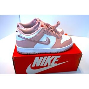 Nike Dunk Low GS Pink Glaze White Sneakers DO6485-600 Size 7Y, Womens 8.5